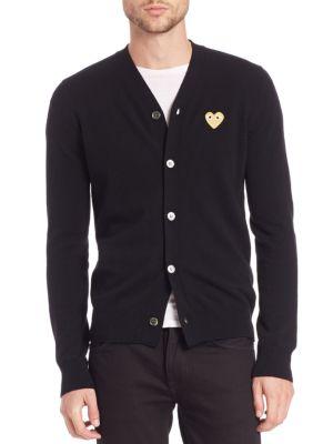 Comme Des Garcons Play Heart Logo Cardigan
