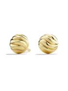 David Yurman Sculpted Cable Stud Earrings In Gold