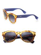 Fendi Colorblock Square Acetate Sunglasses