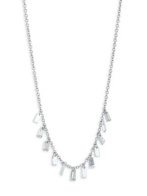 Meira T Diamond & 14k White Gold Baguette Necklace