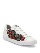 Ash Nak Bis Floral Embroidered Leather Sneakers