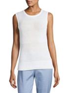 Piazza Sempione Sleeveless Linen Knitted Top