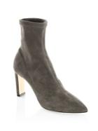 Jimmy Choo Louelle 85 Stretch Suede Point Toe Booties