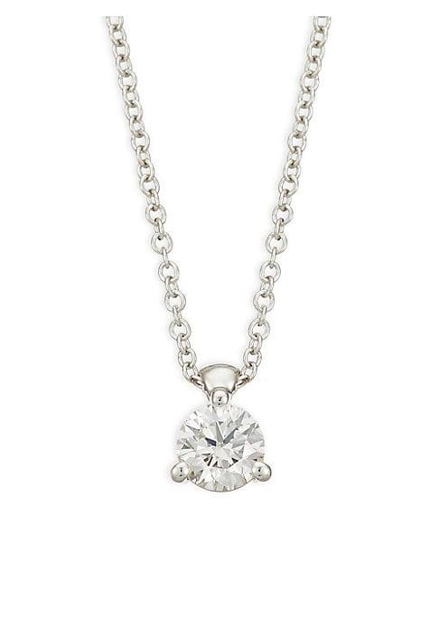 Hearts On Fire Diamond & 18k White Gold Pendant Necklace