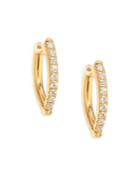 Melissa Kaye Christina Small Diamond & 18k Yellow Gold Hoop Earrings