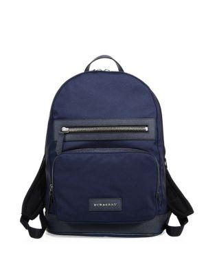 Burberry Calf Leather Trim Backpack