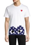 Comme Des Garcons Play Half Polka Dot Graphic Tee