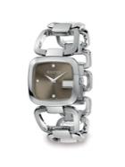 Gucci G-gucci Diamond & Stainless Steel Open-link Bracelet Watch