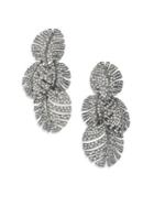 Adriana Orsini Pave Crystal Leaf Drop Earrings