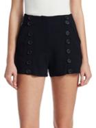 A.l.c. Isaac Crepe Button Midnight Shorts