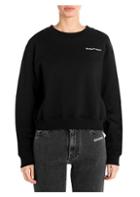Off-white Quotes Cropped Crewneck Sweater