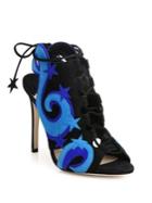 Isa Tapia Supernova Suede Lace-up Sandals