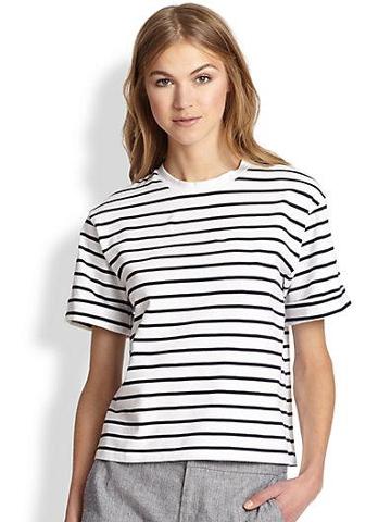 Rag & Bone Boxy Striped Cotton Tee