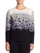 Stizzoli, Plus Size Printed Floral Sweater