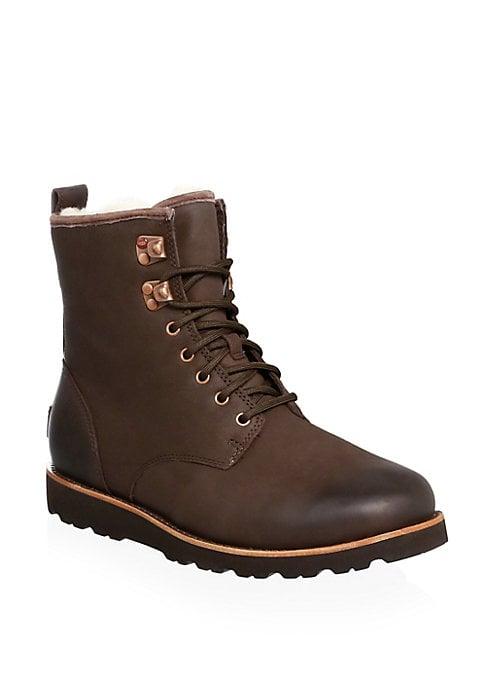Ugg Hannen Uggpure-lined Leather Combat Boots
