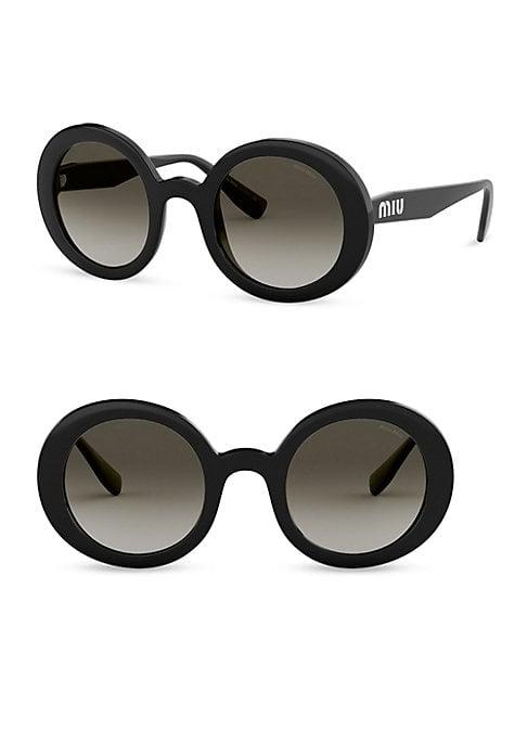 Miu Miu Omu 06us 48mm Round Sunglasses