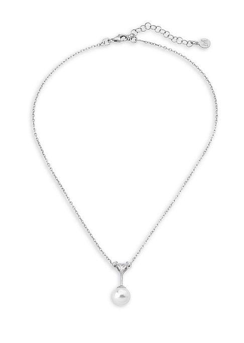 Majorica 4mm Round Pearl Pendant Necklace