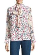 See By Chloe Floral-print Tie-neck Blouse
