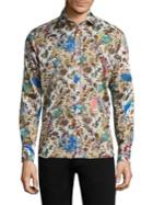 Etro Jungle And Shark Slim-fit Cotton Button-down Shirt