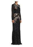 Saloni Isa Sequin Floral Gown