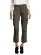 Joie Embellished Cotton Cargo Pants