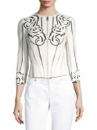 Versace Collection Leather Laser Cut Jacket