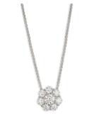 Hearts On Fire Beloved Diamond Flower & 18k White Gold Pendant Necklace