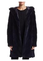 Norman Ambrose Hooded Mink Fur Coat