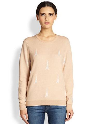 Joie Valera Eiffel Tower-print Sweater