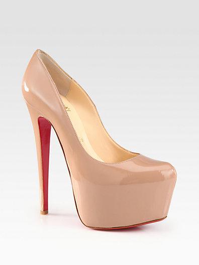 Christian Louboutin Daffodile Patent Leather Platform Pumps