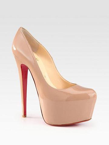 Christian Louboutin Daffodile Patent Leather Platform Pumps
