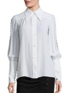 Michael Kors Collection Button Sleeve Silk Blouse