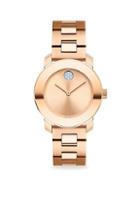 Movado Bold Rose Gold-plated Stainless Steel Bracelet Watch