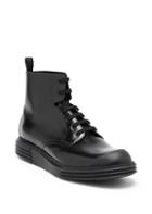 Prada Platform Trek Leather Combat Boots