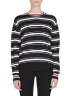 Givenchy Striped Side Zip-detail Sweater