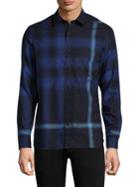 Burberry Salwick Ombre Plaid Flannel Button-down Shirt