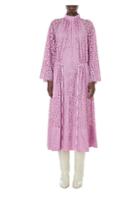 Tibi Lace Drawstring Midi Dress