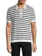 Burberry Textured Striped Polo
