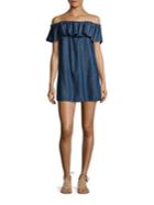 Joie Soft Joie Nilima Off-the-shoulder Chambray Dress