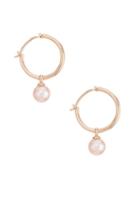 Astley Clarke 7mm Pink Pearl & 18k Rose Goldplated Hoop Earrings