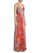 Diane Von Furstenberg Floral Silk Maxi Dress