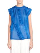 Givenchy Perforated Ruffled Trim Top