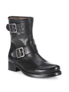 Frye Vicky Engineer Leather Buckle Boots