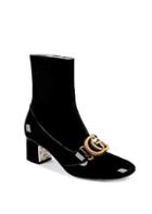 Gucci Victoire Patent Leather Booties