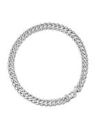 David Yurman Cable Buckle Necklace With Diamonds In Silver
