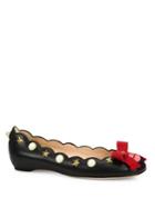 Gucci Lexi Studded Leather Lip Ballet Flats