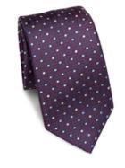 Saks Fifth Avenue Collection Connecting Dot Print Silk Tie