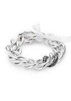 Pomellato 67 Marcasite & Sterling Silver Woven Chain Link Bracelet