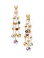 Marco Bicego Paradise Semi-precious Multi-stone & 18k Yellow Gold Three-strand Drop Earrings