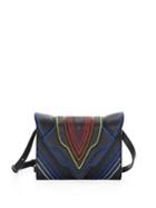 Elena Ghisellini Felina Rainbow Stitch Leather Crossbody Bag